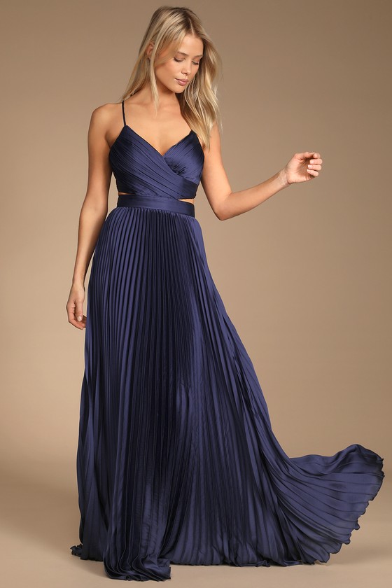 navy blue long dress